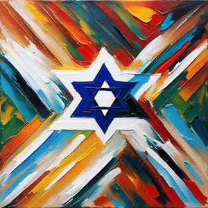 Star of David oil painting by artist Joseph Maltz
